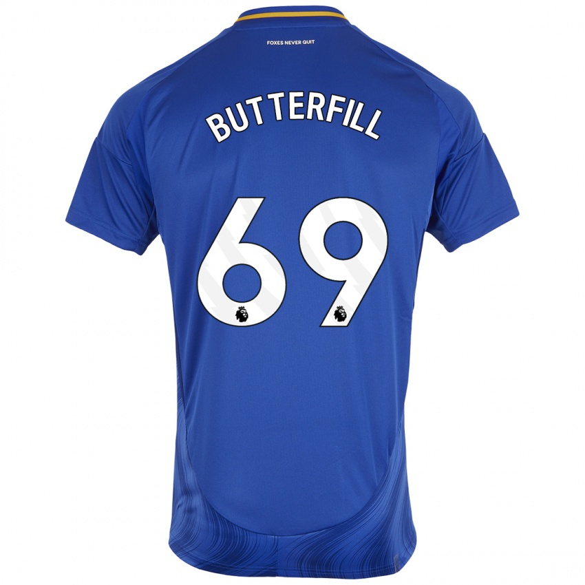 Niño Camiseta Jack Butterfill #69 Azul Blanco 1ª Equipación 2024/25 La Camisa Perú