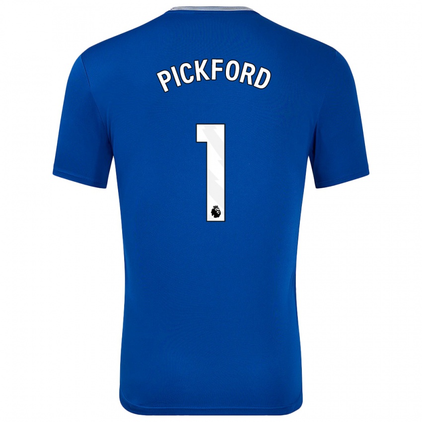 Niño Camiseta Pickford #1 Azul Con 1ª Equipación 2024/25 La Camisa Perú