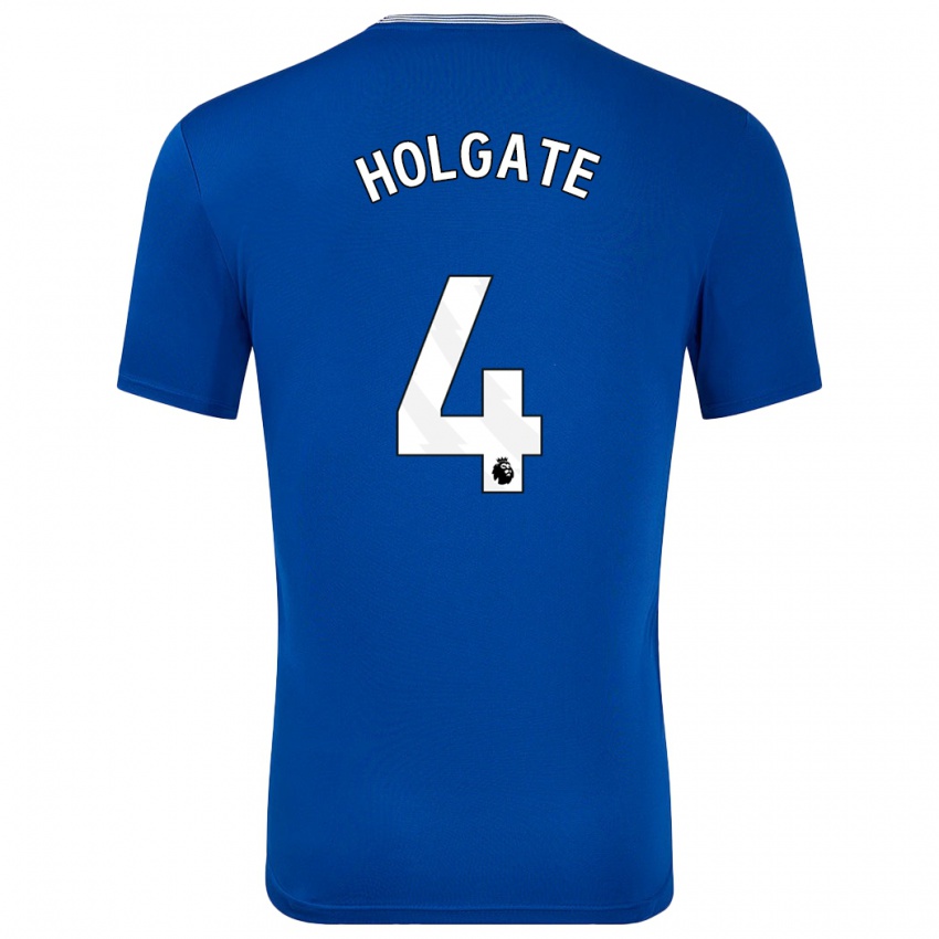 Niño Camiseta Mason Holgate #4 Azul Con 1ª Equipación 2024/25 La Camisa Perú