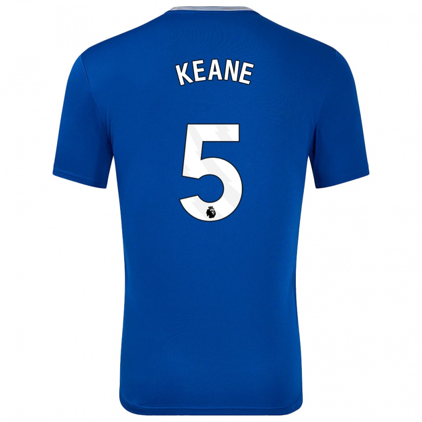 Niño Camiseta Michael Keane #5 Azul Con 1ª Equipación 2024/25 La Camisa Perú