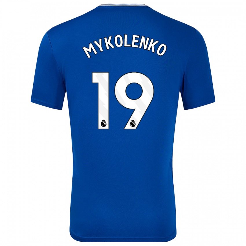 Niño Camiseta Vitaliy Mykolenko #19 Azul Con 1ª Equipación 2024/25 La Camisa Perú