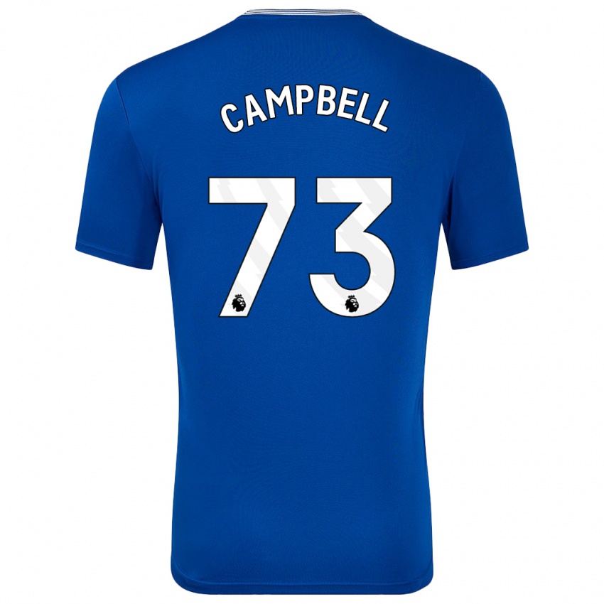 Niño Camiseta Elijah Campbell #73 Azul Con 1ª Equipación 2024/25 La Camisa Perú