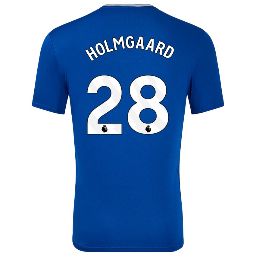 Niño Camiseta Karen Holmgaard #28 Azul Con 1ª Equipación 2024/25 La Camisa Perú