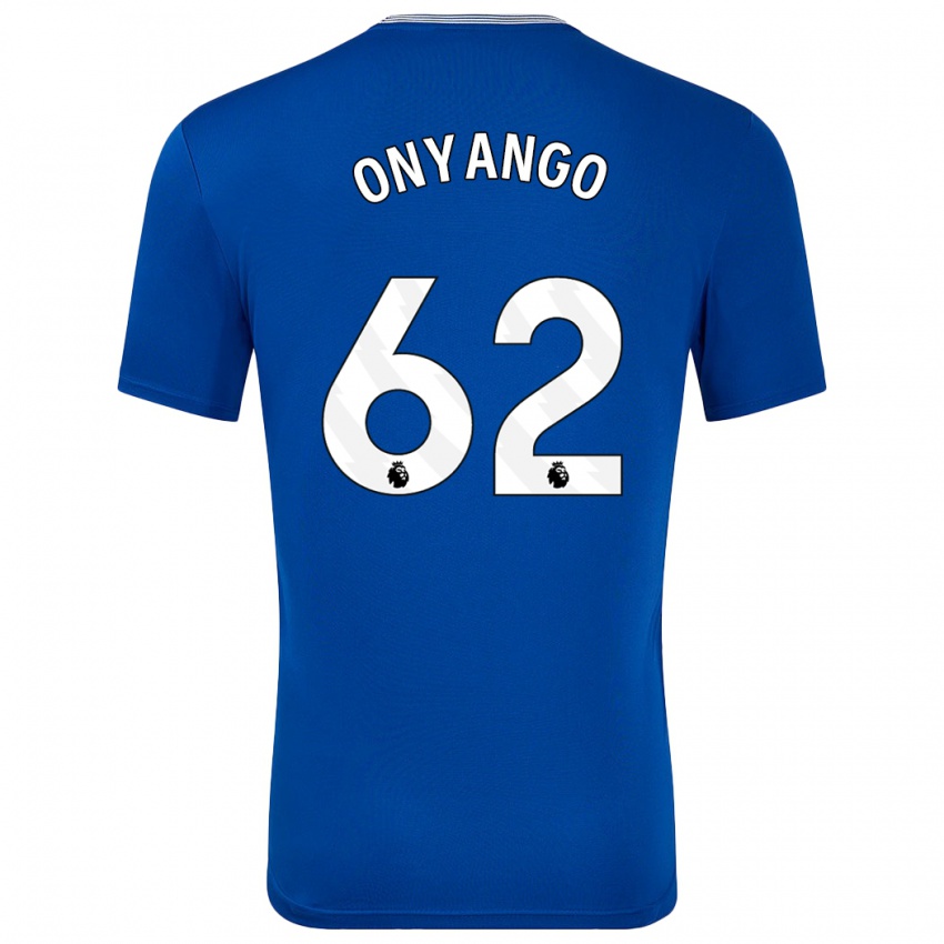 Niño Camiseta Tyler Onyango #62 Azul Con 1ª Equipación 2024/25 La Camisa Perú