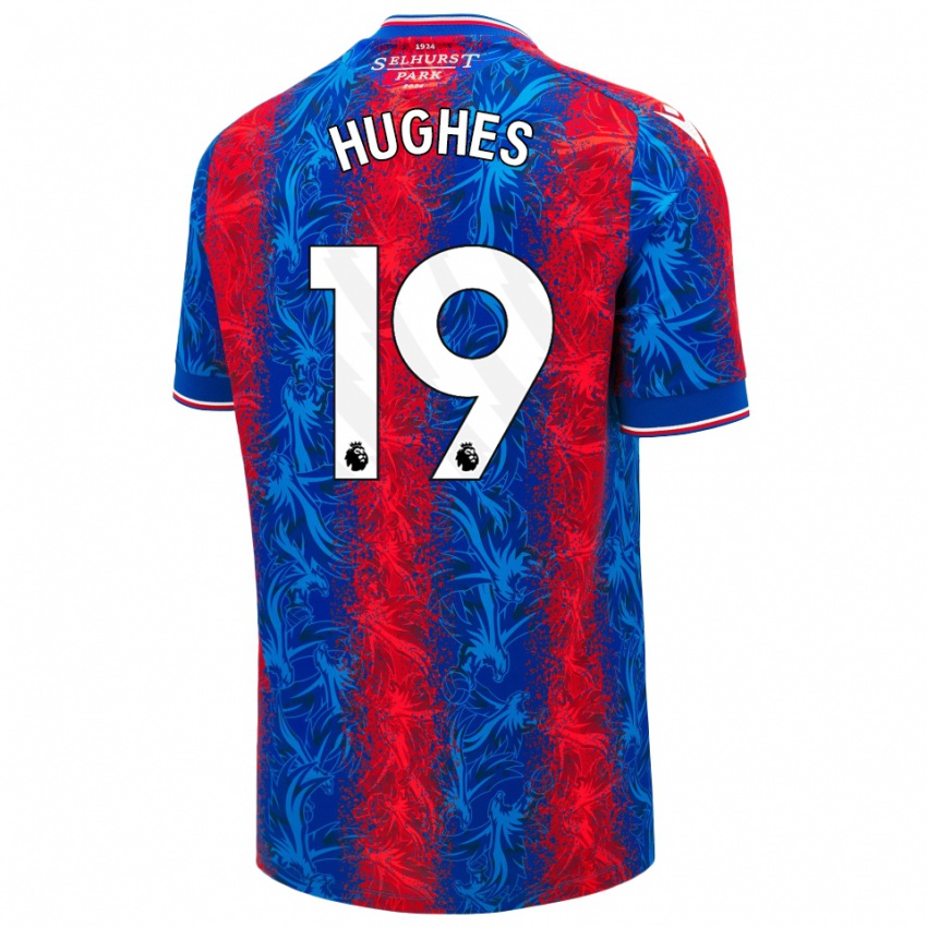 Niño Camiseta Will Hughes #19 Rayas Rojas Y Azules 1ª Equipación 2024/25 La Camisa Perú