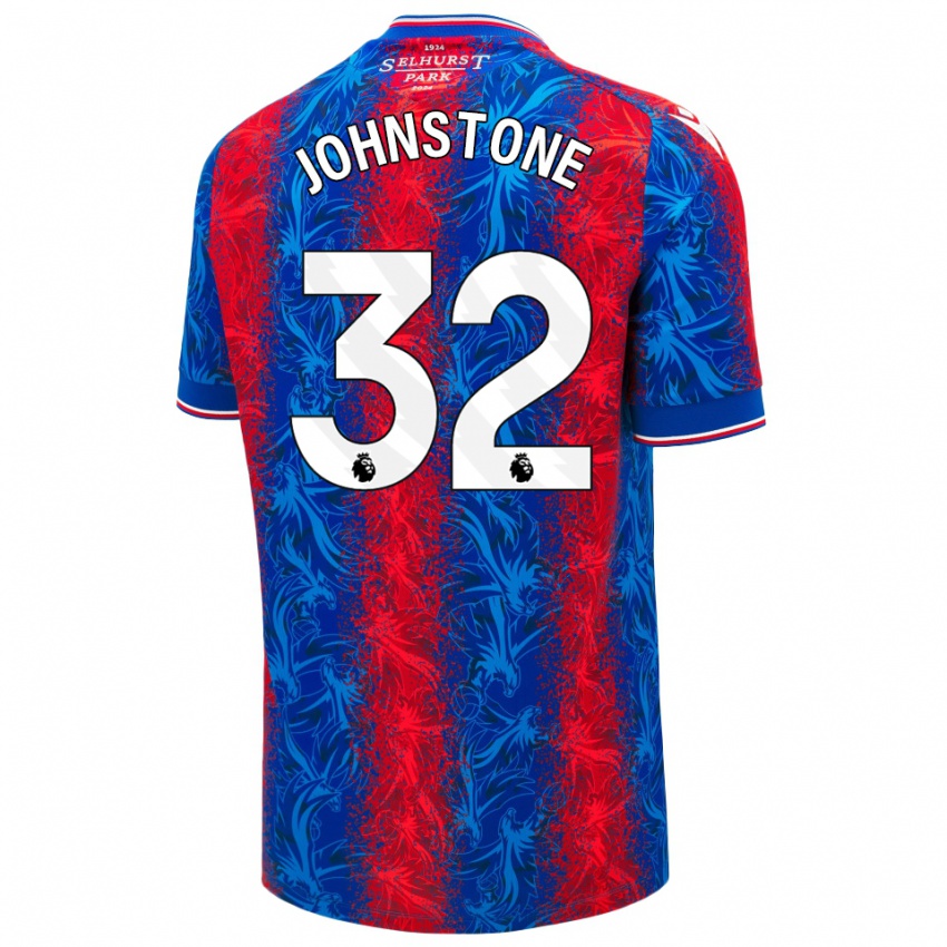 Niño Camiseta Sam Johnstone #32 Rayas Rojas Y Azules 1ª Equipación 2024/25 La Camisa Perú