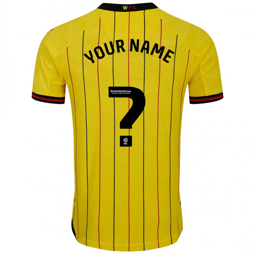 Niño Camiseta Su Nombre #0 Amarillo Negro 1ª Equipación 2024/25 La Camisa Perú