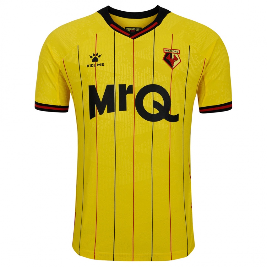 Niño Camiseta George Abbott #0 Amarillo Negro 1ª Equipación 2024/25 La Camisa Perú