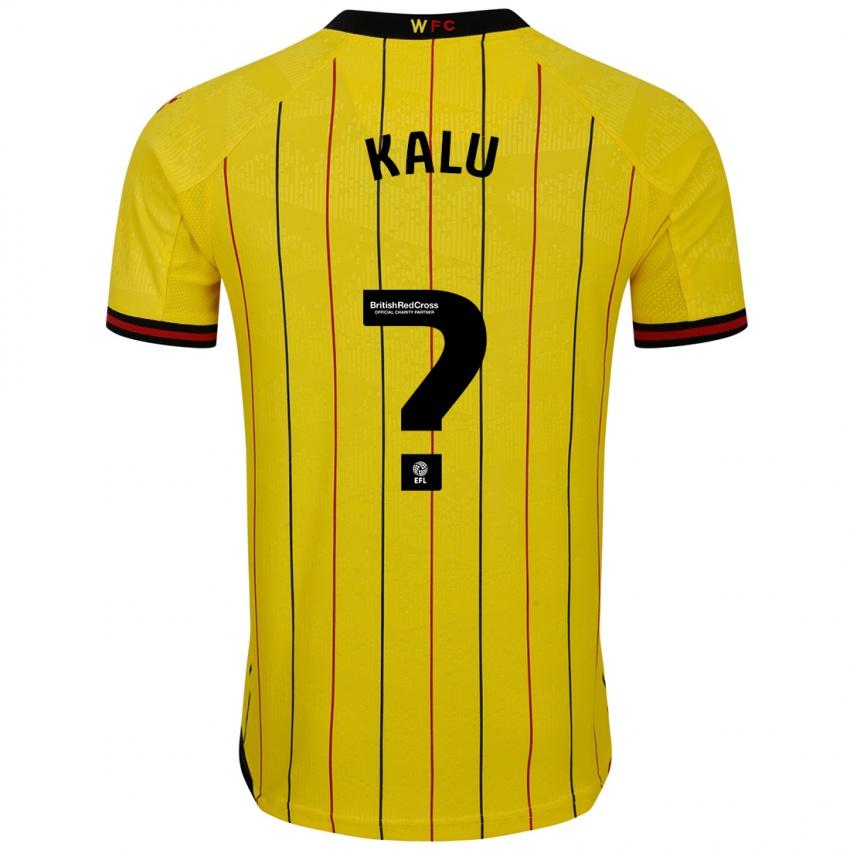 Niño Camiseta Samuel Kalu #0 Amarillo Negro 1ª Equipación 2024/25 La Camisa Perú