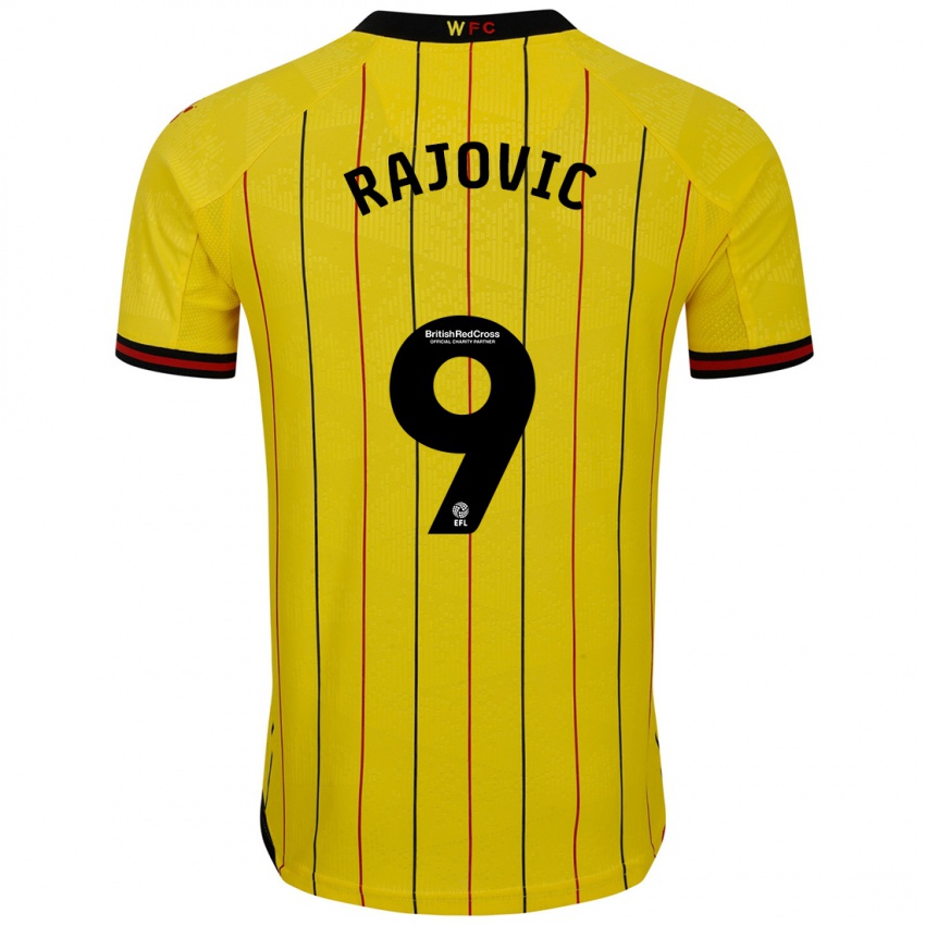 Niño Camiseta Mileta Rajovic #9 Amarillo Negro 1ª Equipación 2024/25 La Camisa Perú