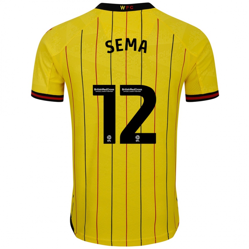 Niño Camiseta Ken Sema #12 Amarillo Negro 1ª Equipación 2024/25 La Camisa Perú