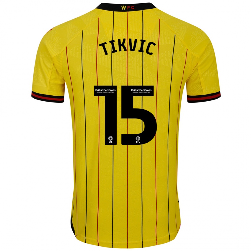 Niño Camiseta Antonio Tikvic #15 Amarillo Negro 1ª Equipación 2024/25 La Camisa Perú