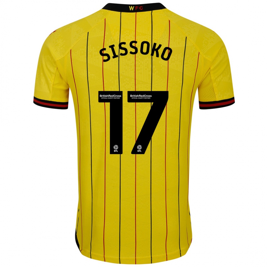 Niño Camiseta Moussa Sissoko #17 Amarillo Negro 1ª Equipación 2024/25 La Camisa Perú