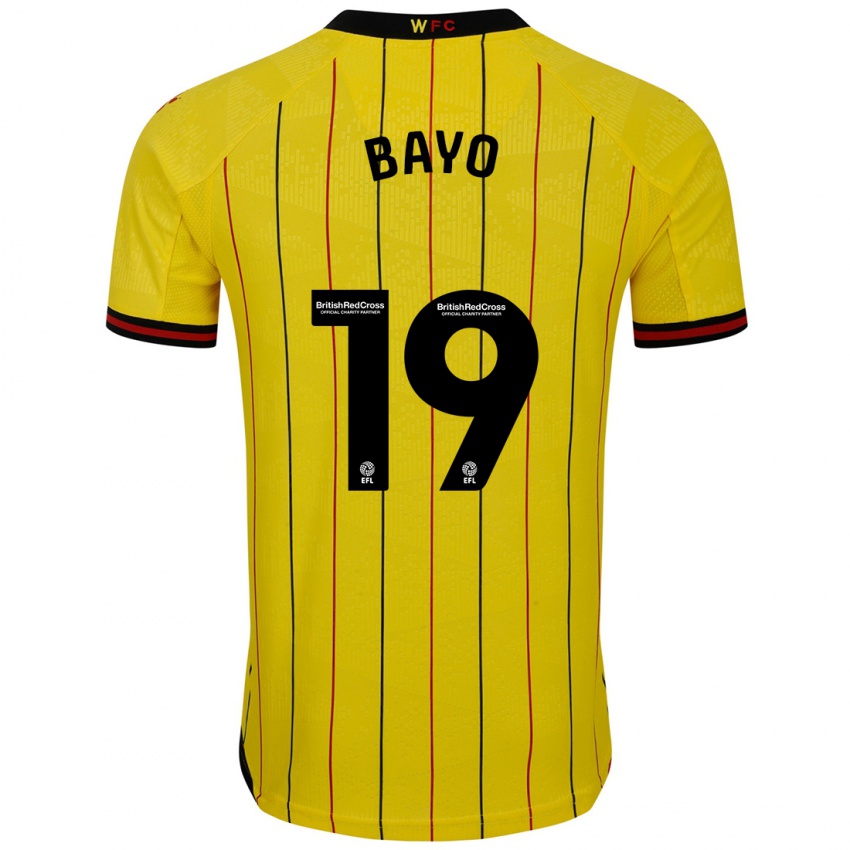 Niño Camiseta Vakoun Bayo #19 Amarillo Negro 1ª Equipación 2024/25 La Camisa Perú