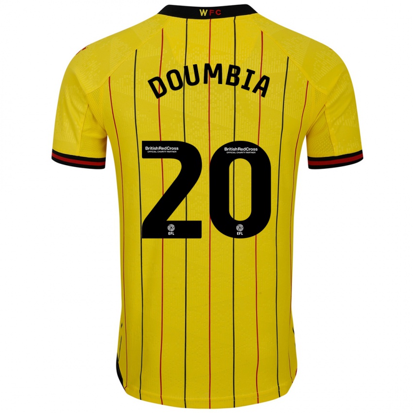 Niño Camiseta Mamadou Doumbia #20 Amarillo Negro 1ª Equipación 2024/25 La Camisa Perú