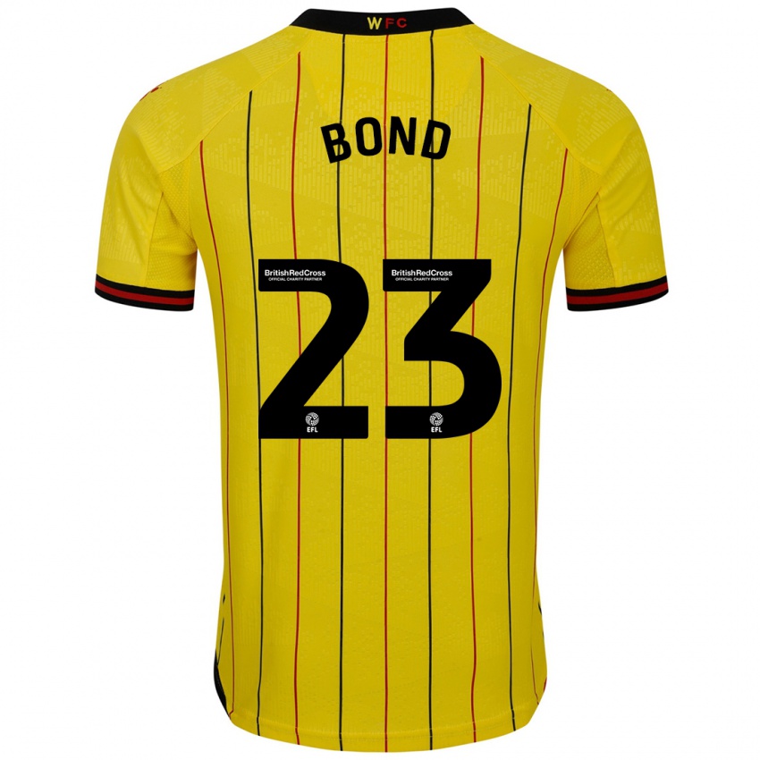 Niño Camiseta Jonathan Bond #23 Amarillo Negro 1ª Equipación 2024/25 La Camisa Perú