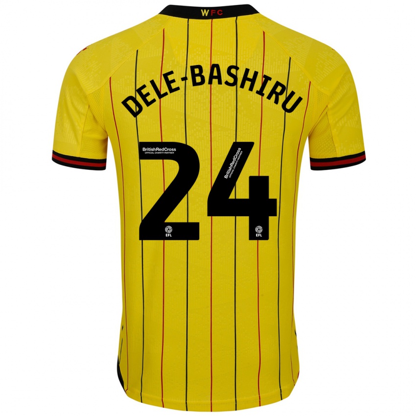 Niño Camiseta Tom Dele-Bashiru #24 Amarillo Negro 1ª Equipación 2024/25 La Camisa Perú