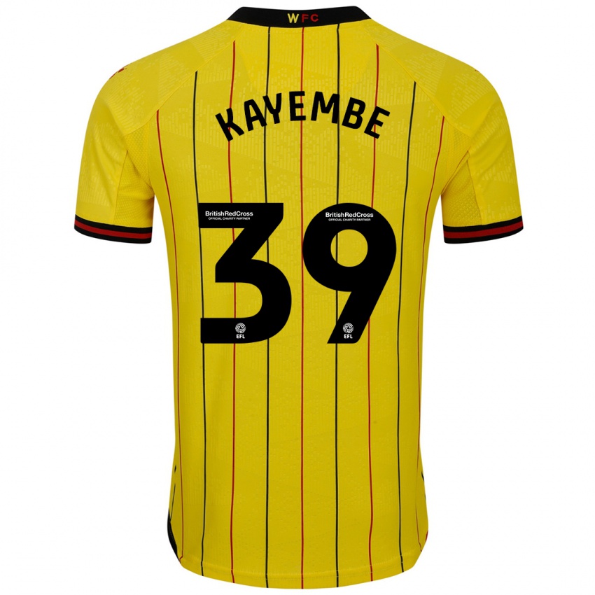 Niño Camiseta Edo Kayembe #39 Amarillo Negro 1ª Equipación 2024/25 La Camisa Perú