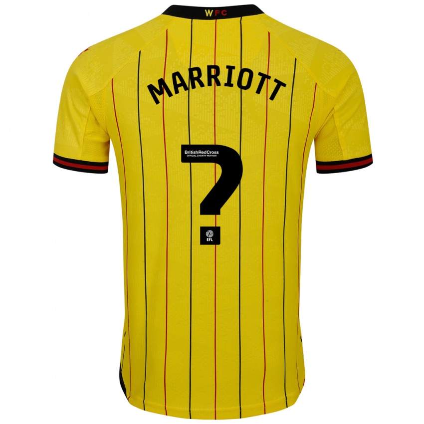 Niño Camiseta Alfie Marriott #0 Amarillo Negro 1ª Equipación 2024/25 La Camisa Perú