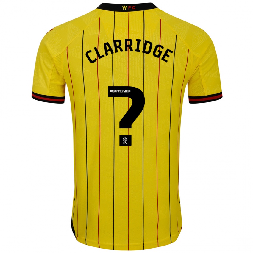 Niño Camiseta James Clarridge #0 Amarillo Negro 1ª Equipación 2024/25 La Camisa Perú