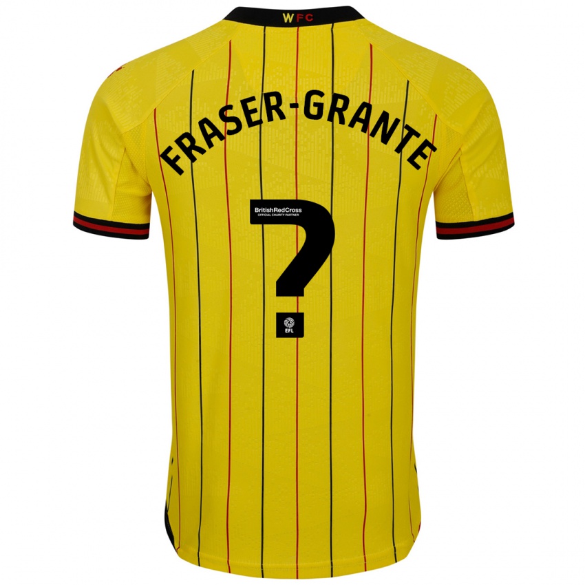 Niño Camiseta Zak Fraser-Grante #0 Amarillo Negro 1ª Equipación 2024/25 La Camisa Perú