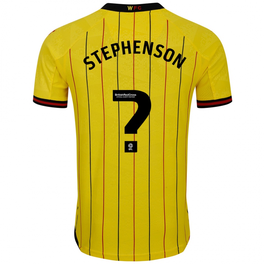 Niño Camiseta Ollie Stephenson #0 Amarillo Negro 1ª Equipación 2024/25 La Camisa Perú