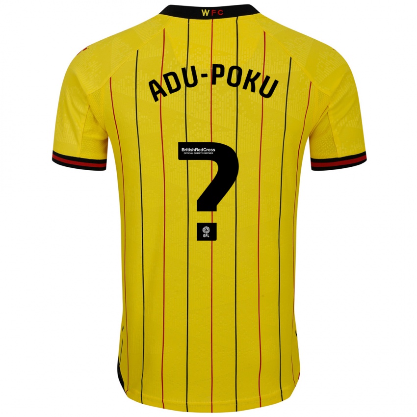 Niño Camiseta Michael Adu-Poku #0 Amarillo Negro 1ª Equipación 2024/25 La Camisa Perú