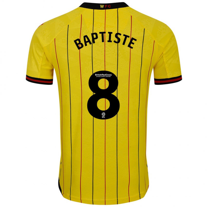 Niño Camiseta Bianca Baptiste #8 Amarillo Negro 1ª Equipación 2024/25 La Camisa Perú