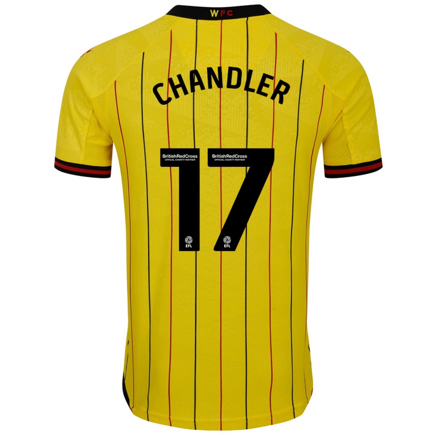 Niño Camiseta Megan Chandler #17 Amarillo Negro 1ª Equipación 2024/25 La Camisa Perú