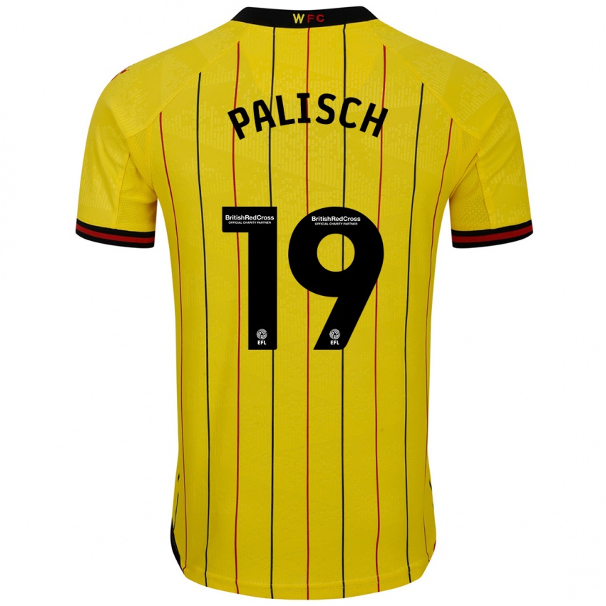 Niño Camiseta Alli Palisch #19 Amarillo Negro 1ª Equipación 2024/25 La Camisa Perú