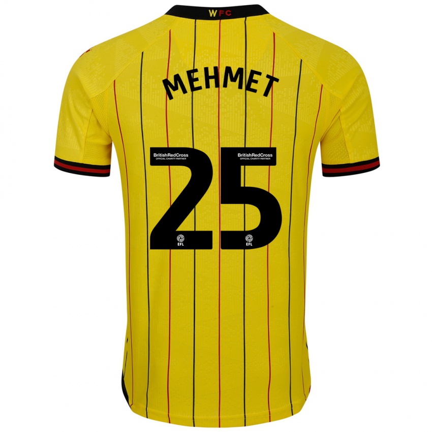 Niño Camiseta Melis Mehmet #25 Amarillo Negro 1ª Equipación 2024/25 La Camisa Perú