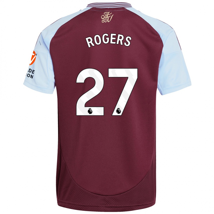 Niño Camiseta Morgan Rogers #27 Borgoña Azul Cielo 1ª Equipación 2024/25 La Camisa Perú