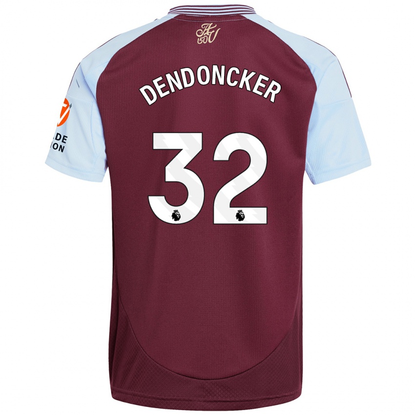 Niño Camiseta Leander Dendoncker #32 Borgoña Azul Cielo 1ª Equipación 2024/25 La Camisa Perú