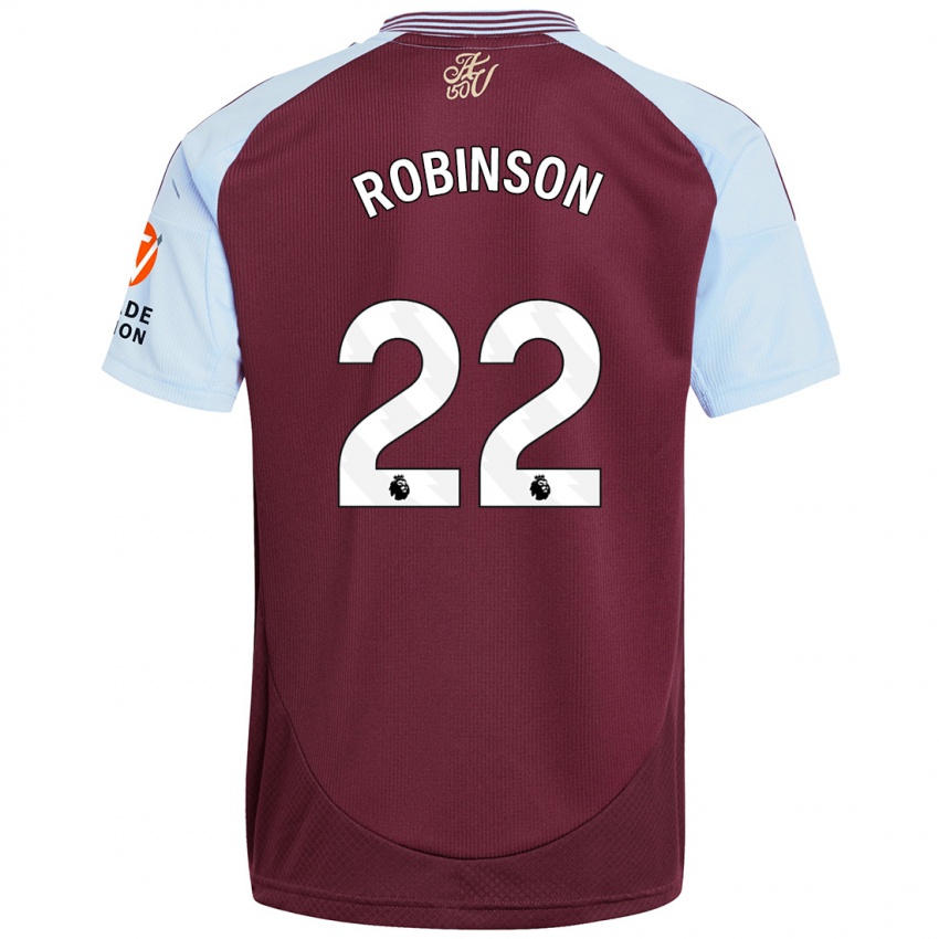 Niño Camiseta Katie Robinson #22 Borgoña Azul Cielo 1ª Equipación 2024/25 La Camisa Perú