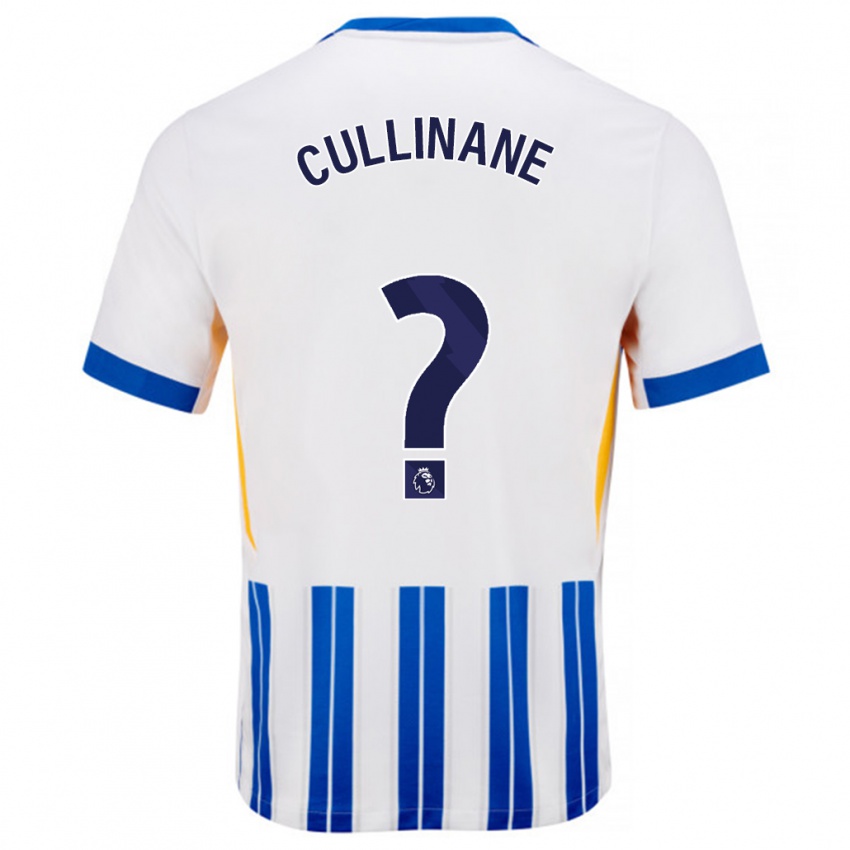 Niño Camiseta Billy-Ray Cullinane #0 Blanco Azul Rayas 1ª Equipación 2024/25 La Camisa Perú