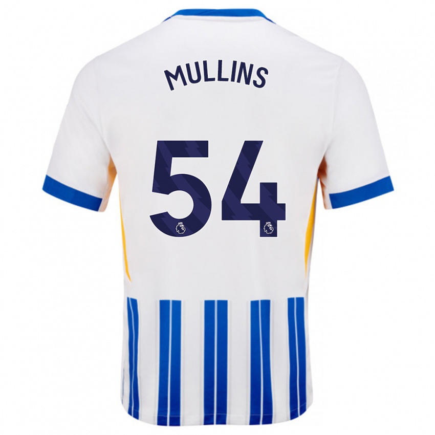 Niño Camiseta Jamie Mullins #54 Blanco Azul Rayas 1ª Equipación 2024/25 La Camisa Perú