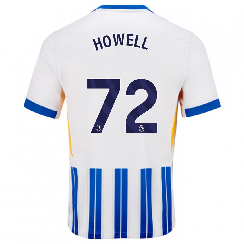 Niño Camiseta Harry Howell #72 Blanco Azul Rayas 1ª Equipación 2024/25 La Camisa Perú