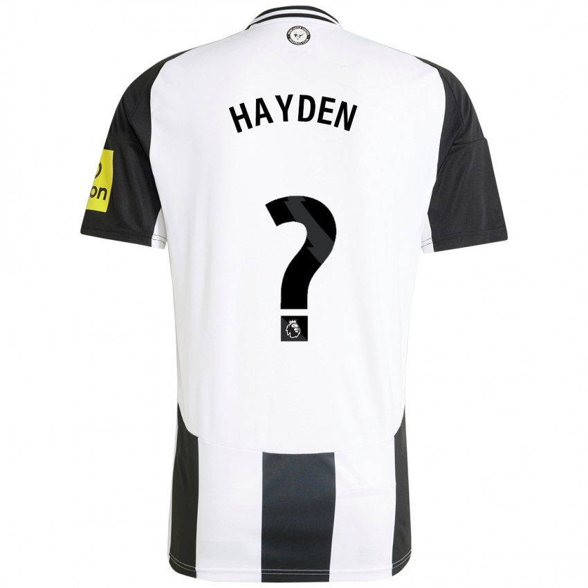 Niño Camiseta Isaac Hayden #0 Blanco Negro 1ª Equipación 2024/25 La Camisa Perú