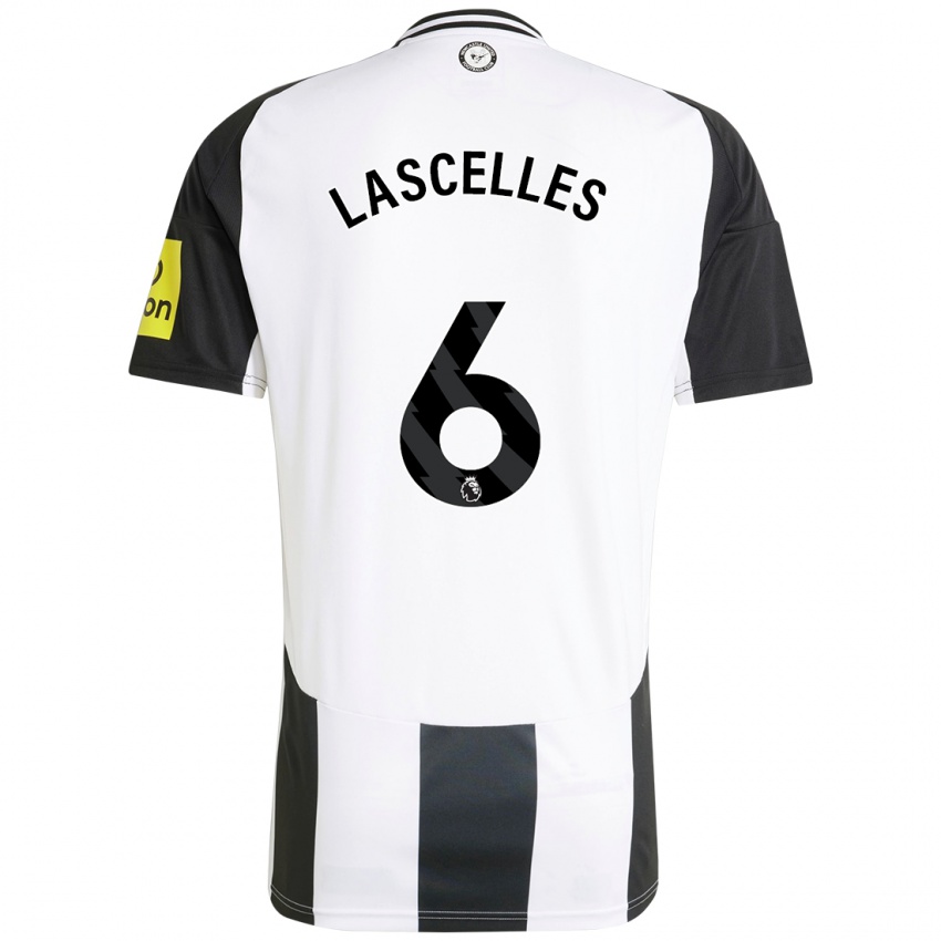 Niño Camiseta Jamaal Lascelles #6 Blanco Negro 1ª Equipación 2024/25 La Camisa Perú