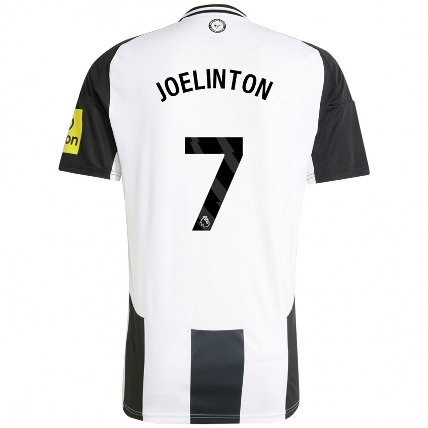 Niño Camiseta Joelinton #7 Blanco Negro 1ª Equipación 2024/25 La Camisa Perú