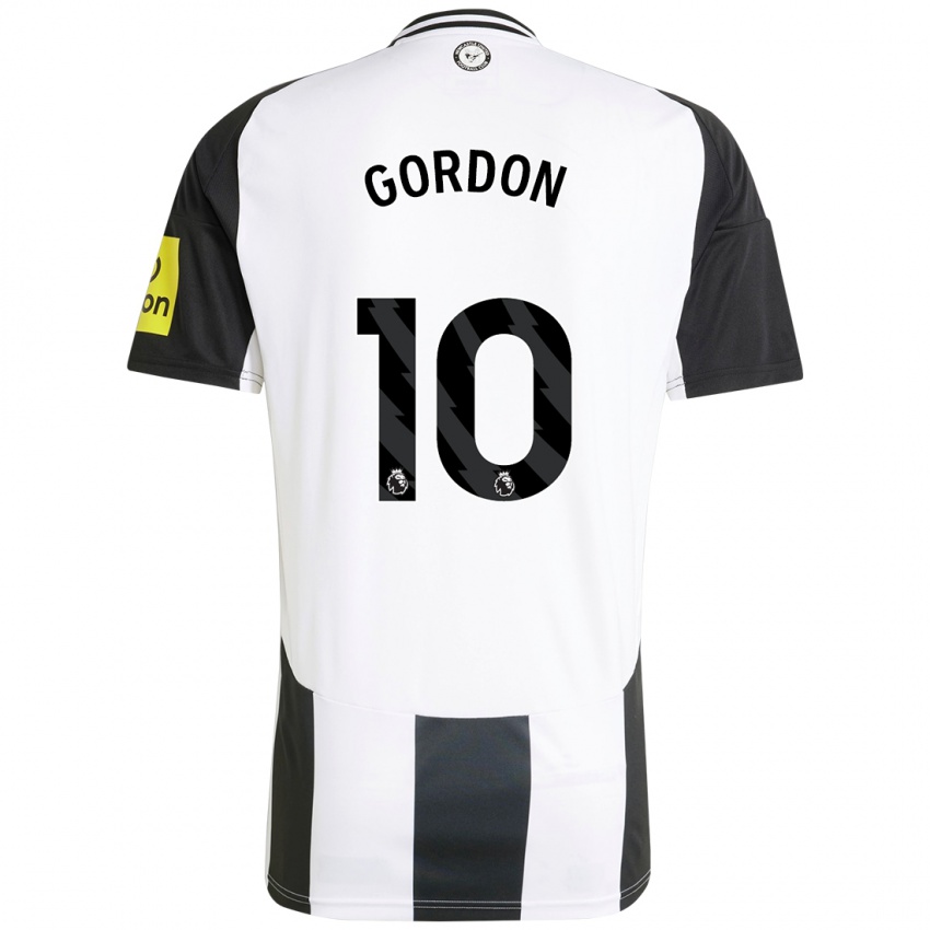 Niño Camiseta Anthony Gordon #10 Blanco Negro 1ª Equipación 2024/25 La Camisa Perú