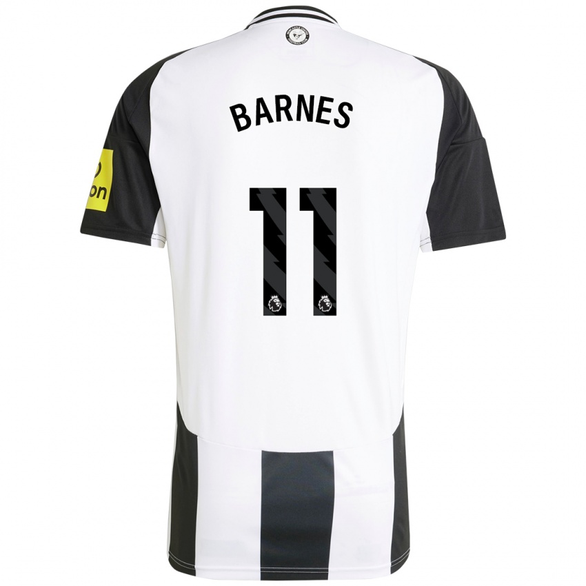 Niño Camiseta Harvey Barnes #11 Blanco Negro 1ª Equipación 2024/25 La Camisa Perú