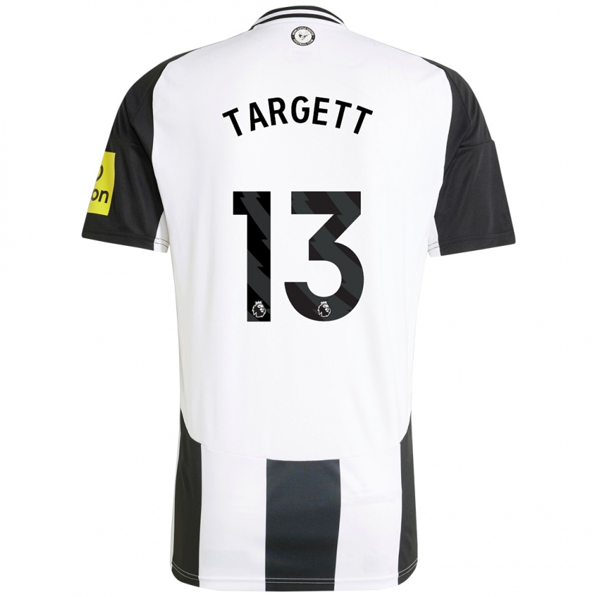 Niño Camiseta Matt Targett #13 Blanco Negro 1ª Equipación 2024/25 La Camisa Perú