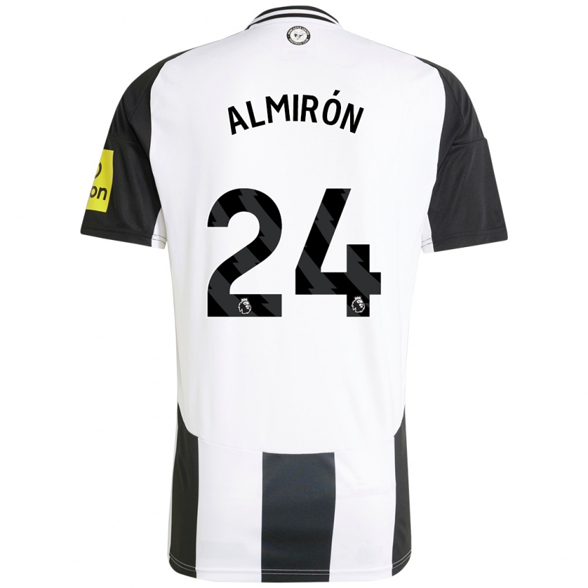 Niño Camiseta Miguel Almirón #24 Blanco Negro 1ª Equipación 2024/25 La Camisa Perú