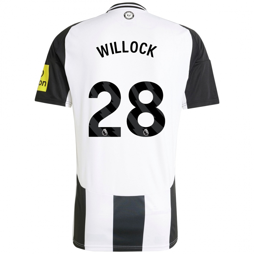 Niño Camiseta Joe Willock #28 Blanco Negro 1ª Equipación 2024/25 La Camisa Perú