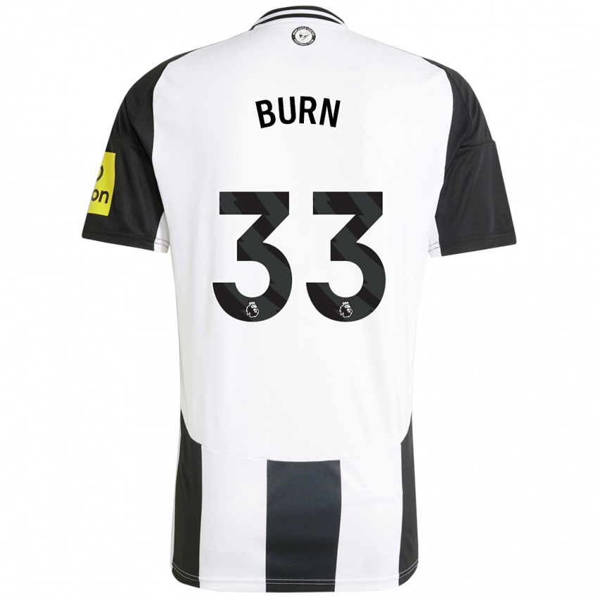 Niño Camiseta Dan Burn #33 Blanco Negro 1ª Equipación 2024/25 La Camisa Perú