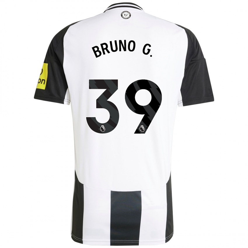 Niño Camiseta Bruno Guimaraes #39 Blanco Negro 1ª Equipación 2024/25 La Camisa Perú