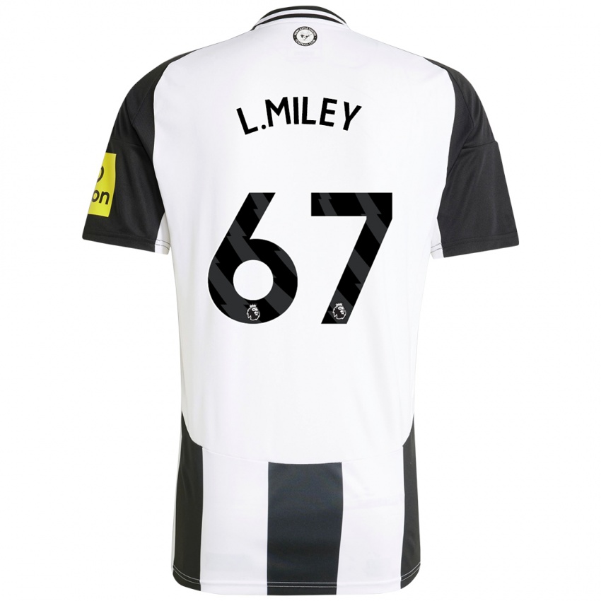 Niño Camiseta Lewis Miley #67 Blanco Negro 1ª Equipación 2024/25 La Camisa Perú