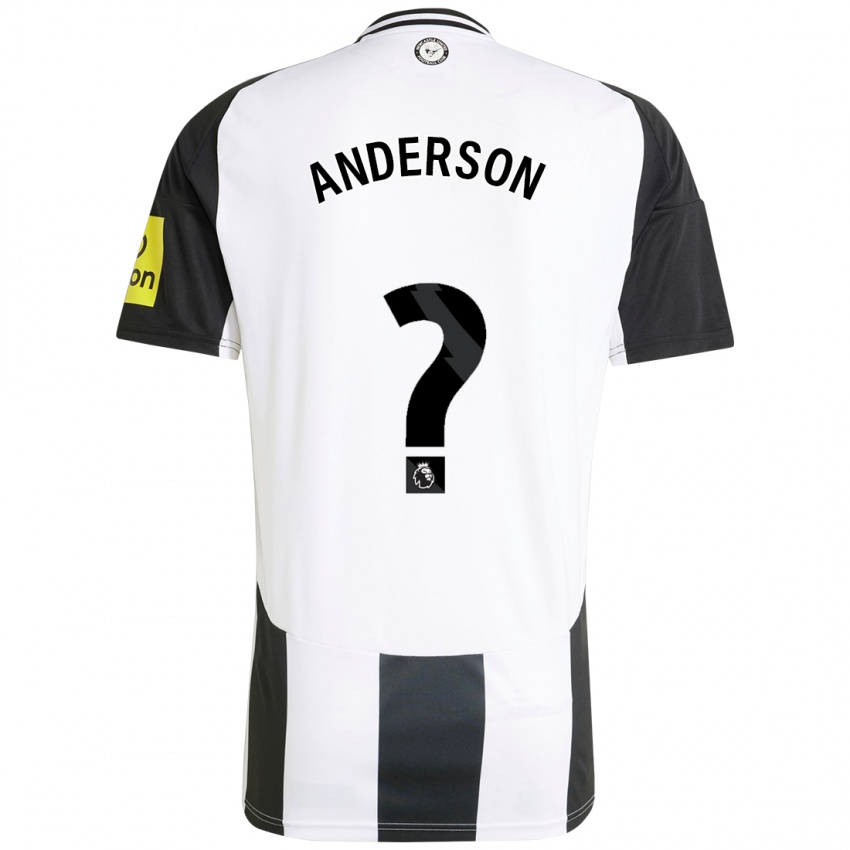 Niño Camiseta Will Anderson #0 Blanco Negro 1ª Equipación 2024/25 La Camisa Perú