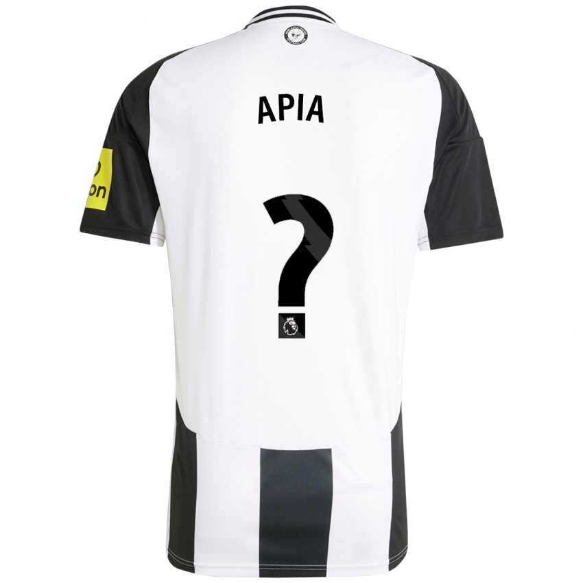 Niño Camiseta Aaron Apia #0 Blanco Negro 1ª Equipación 2024/25 La Camisa Perú